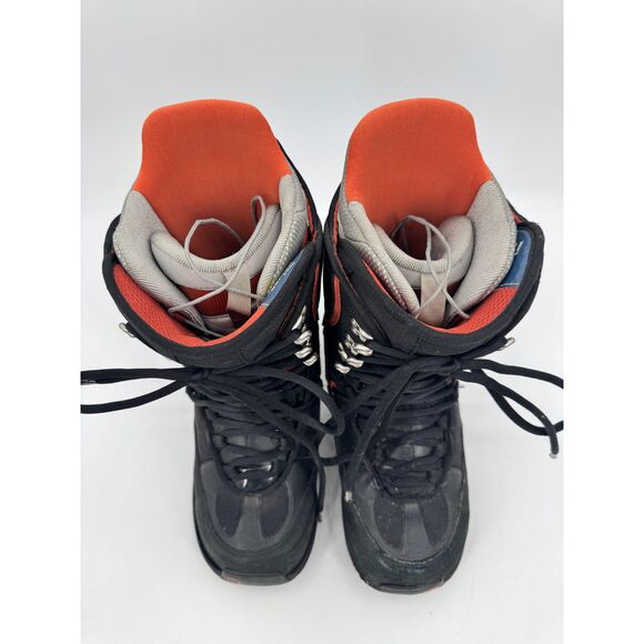 BURTON Driver Men's Black Rust Red Orange Snowboard Boots Size 8 - Picture 8 of 11